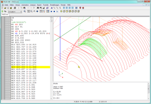 CNC Backplot Editor for ISEL CNC Code (NCP)